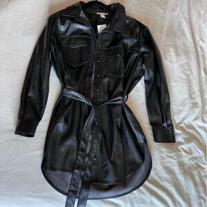 HM | Faux leather dress